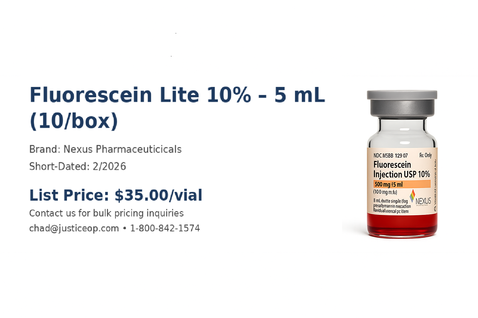 Featured: Fluorescein Injection USP 10%